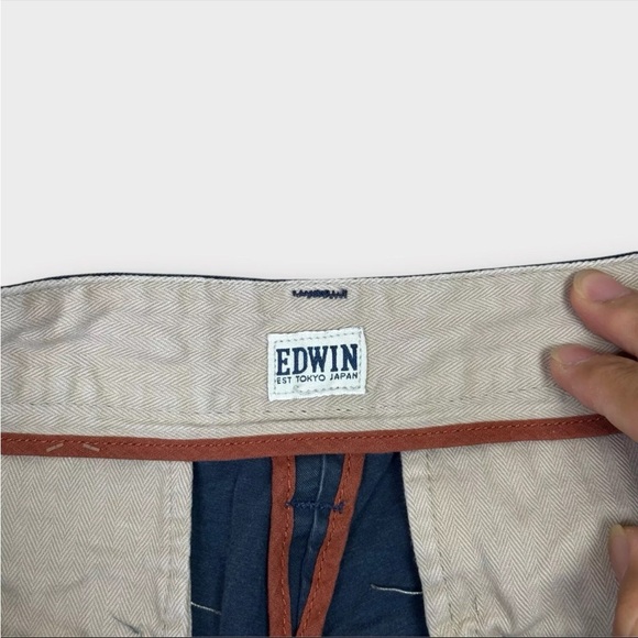 Edwin 55 Chino French Twill Pants 10 Oz Ultra Marine Mens W32 L33 Navy Blue - Picture 9 of 16